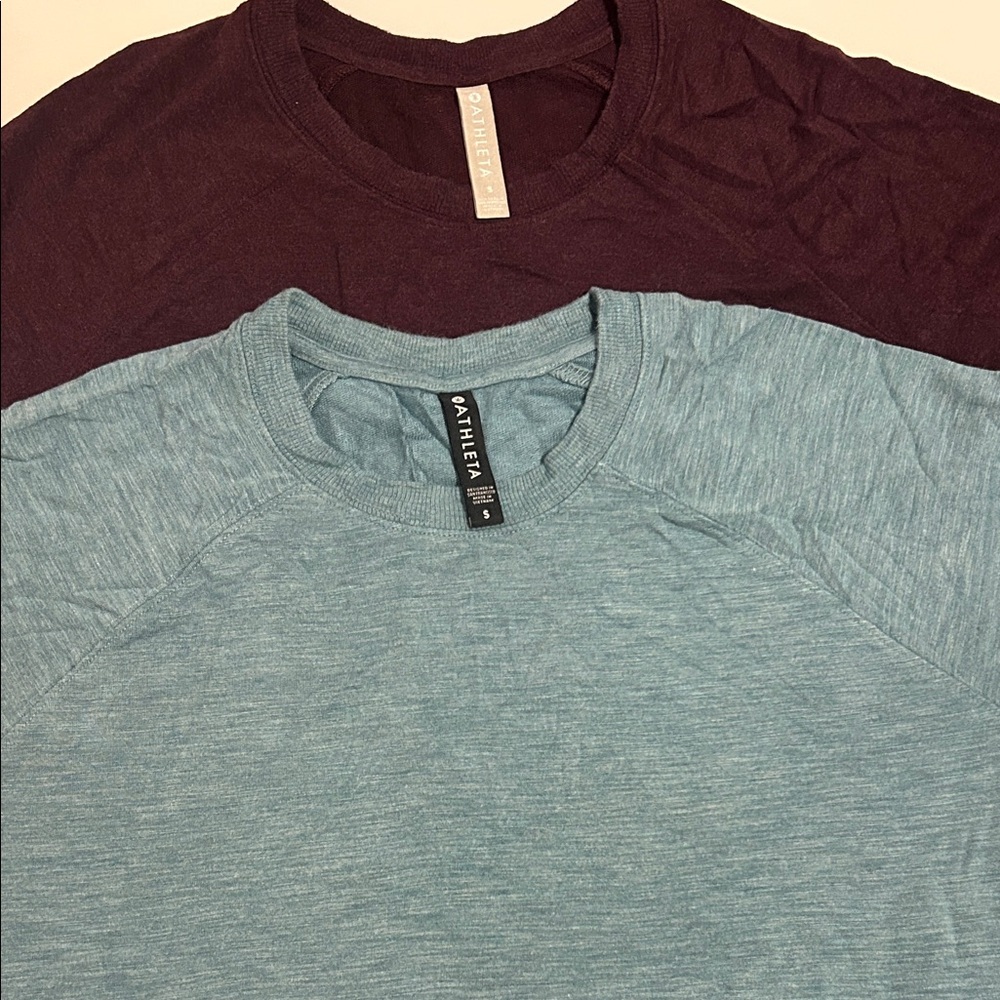 Athleta Modal Sweatshirts Bundle of Two, Blue and Maroon sz Small